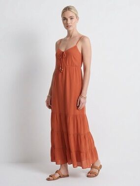 joe fresh maxi dress Women+ Crinkle Gauze Maxi Dress in Blue from Joe Fresh